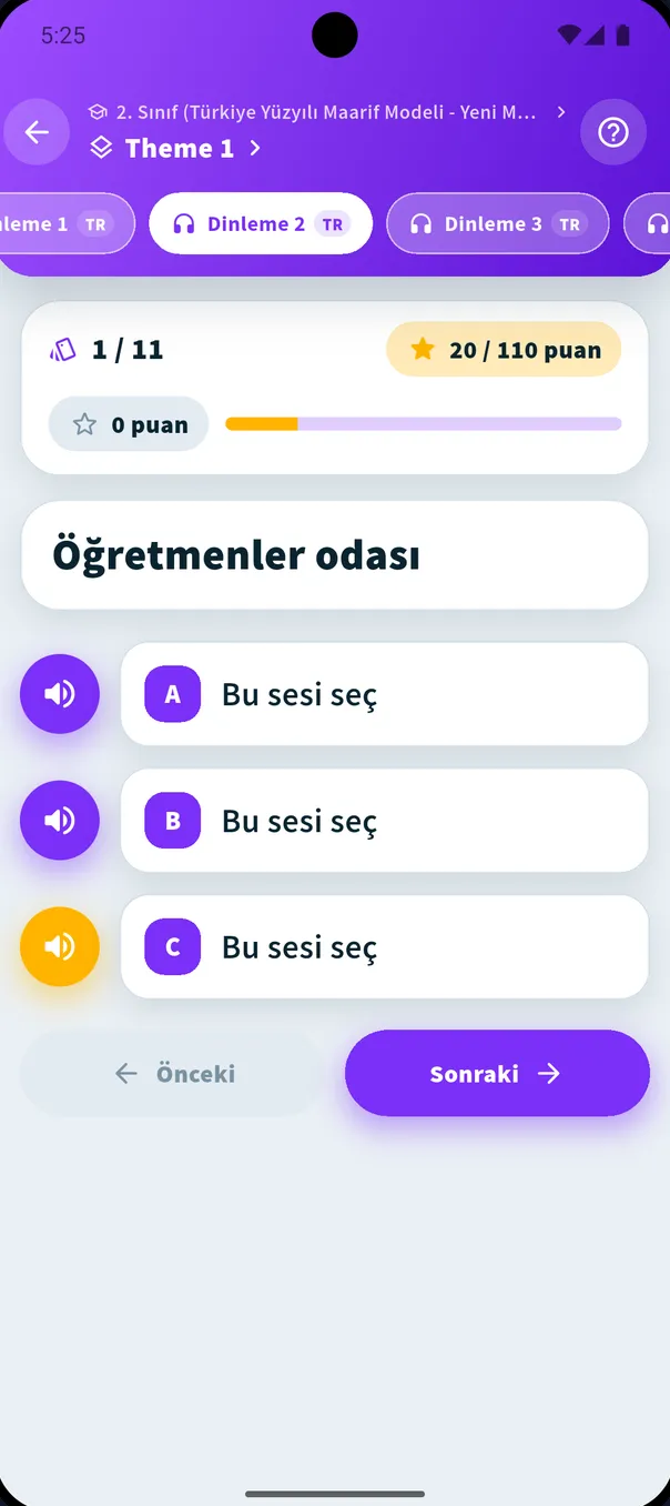 Learn by Listening (English) — app screen