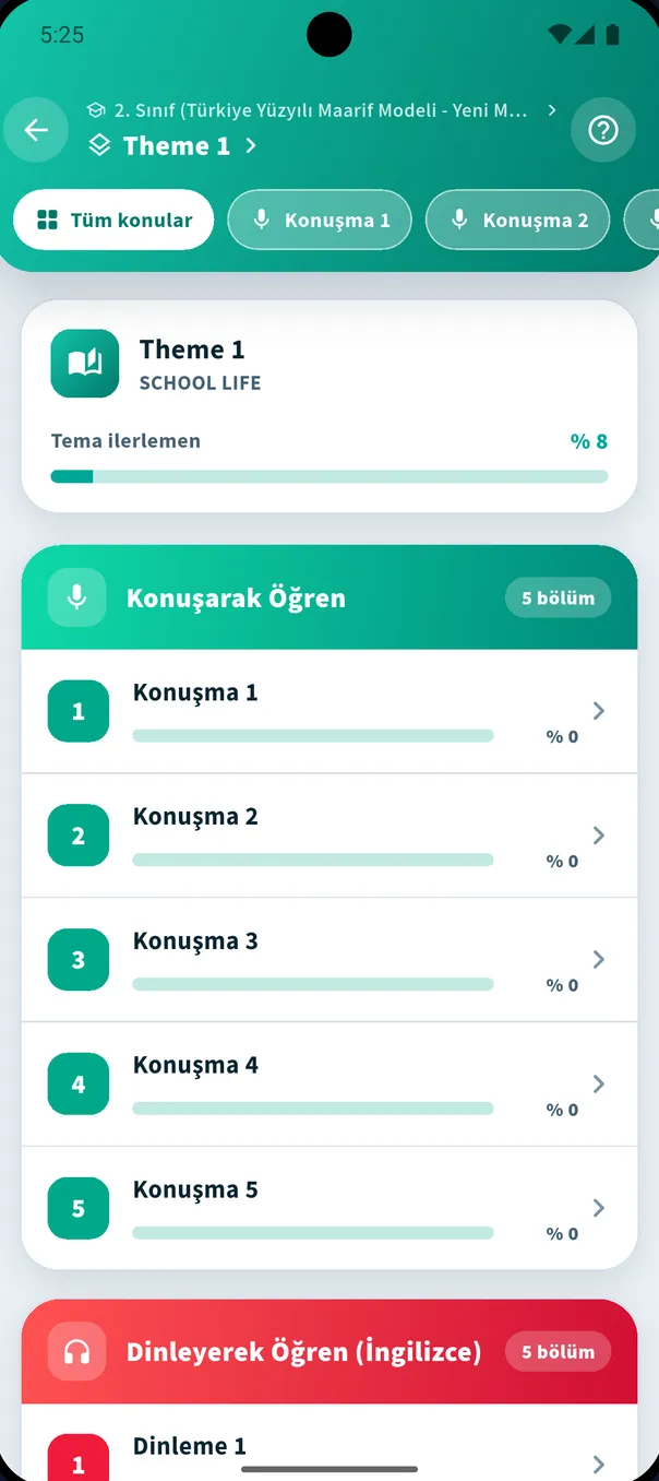 Learn Words: read and match — app screen