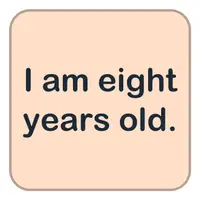 Picture for I am eight years old. (Sekiz yaşındayım.)