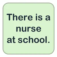 Picture for There is a nurse at school. (Okulda bir hemşire var.)