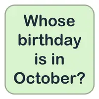 Picture for Whose birthday is in October? (Kimin doğum günü Ekim'de?)
