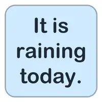 Picture for It is raining today. (Bugün yağmur yağıyor.)
