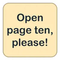Picture for Open page ten, please! (Onuncu sayfayı aç, lütfen!)
