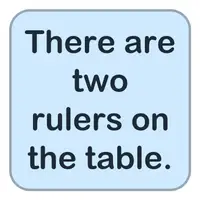 Picture for There are two rulers on the table. (Masada iki cetvel var.)