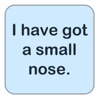 Picture for I have got a small nose. (Küçük bir burnum var.)