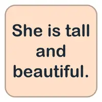 Picture for She is tall and beautiful. (O uzun boylu ve güzel.)