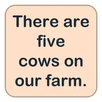 Picture for There are five cows on our farm. (Çiftliğimizde beş inek var.)