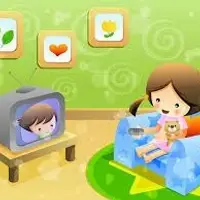 Watch TV (Televizyon izlemek) görseli