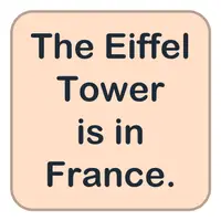The Eiffel Tower is in France. (Eyfel Kulesi Fransa'dadır.) görseli