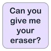 Can you give me your eraser? (Silgini bana verebilir misin?) görseli