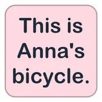 Picture for This is Anna's bicycle. (Bu Anna'nın bisikleti.)