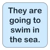 They are going to swim in the sea. (Denizde yüzecekler.) görseli