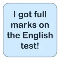 I got full marks on the English test! (İngilizce sınavından tam not aldım!) görseli