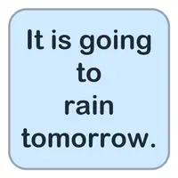 It is going to rain tomorrow. (Yarın yağmur yağacak.) görseli