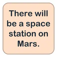 There will be a space station on Mars. (Mars'ta bir uzay istasyonu olacak.) görseli